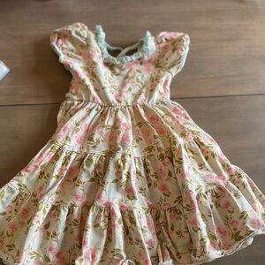 SweetHoney Pink and Cream Floral Dress Sz 3